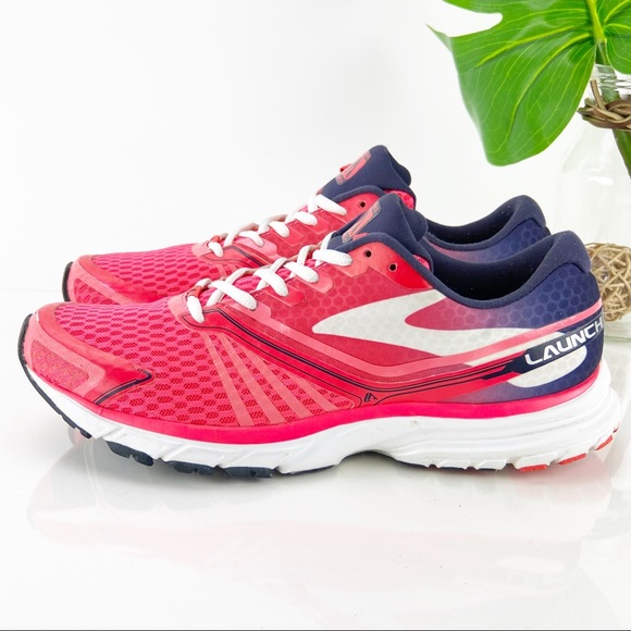 Brooks Launch 2 Running Shoe Pink Cushioned Walk - Picture 6 of 12